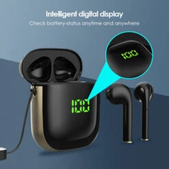 ASUPERMALL Ecouteur BT 5.0 Touche Casque Sports Casque D'affichage Numerique, Gold Noir Et Sans Fil Sans Fil -Protection auditive et tête Soldes 2022 40263852 4