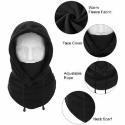 ASUPERMALL Hiver Polaire Visage Couverture Femmes Hommes Coupe-Vent Ski Cagoule Chaude Neige Capot Pour Moto Ski Peche Sur Glace Camping, Rose -Protection auditive et tête Soldes 2022 40730039 5