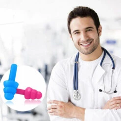 DEVENIRRICHE 5 Paires De Bouchons D'oreilles Pour Enfants Anti-bruit Réutilisables Pour Dormir Et Nager, Bleu 9 DEVENIRRICHE 5 Paires De Bouchons D'oreilles Pour Enfants Anti-bruit Réutilisables Pour Dormir Et Nager, Bleu -Protection auditive et tête Soldes 2022 41659012 3