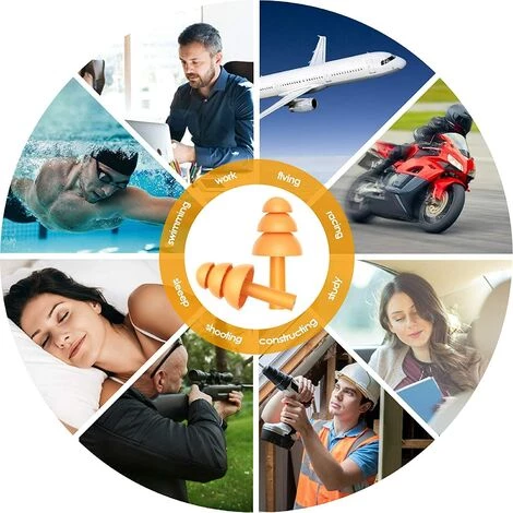 GUAZHUNIFR Quiet Bouchons D’Oreilles Anti-Bruit,Bouchons D'Oreille Pour Dormir,Dormir Bouchon D'oreille,Protection Auditive Bouchons D'Oreille,Bouchons D'oreilles,Bouchon D'oreille De Nager Imperméable-10 Paires 7 GUAZHUNIFR Quiet Bouchons D’Oreilles Anti-Bruit,Bouchons D'Oreille Pour Dormir,Dormir Bouchon D'oreille,Protection Auditive Bouchons D'Oreille,Bouchons D'oreilles,Bouchon D'oreille De Nager Imperméable-10 Paires – Image 5