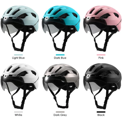 HAPPYSHOPPING Casque De Cyclisme Respirant Avec Lunettes Magnetiques Pour Feu Arriere Femmes Hommes Casque De Securite Leger Casque De Velo, Modele: Rose - Modele:Rose 4 HAPPYSHOPPING Casque De Cyclisme Respirant Avec Lunettes Magnetiques Pour Feu Arriere Femmes Hommes Casque De Securite Leger Casque De Velo, Modele: Rose - Modele:Rose – Image 2
