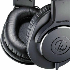 Audio-Technica Ath-M20X Casque De Moniteur Professionnel Sur-Oreille Headsets Dynamiques A Dos Ferme Au Dos Profond Bass Son, Noir -Protection auditive et tête Soldes 2022 42170780 5