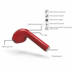 ASUPERMALL In-Oreille Bt Ecouteur He- Adset Hifi Stereo Ecouteurs Pour Smartphone Music Player Single Droite Ou Gauche Ecouteur, Rouge -Protection auditive et tête Soldes 2022 42171003 4