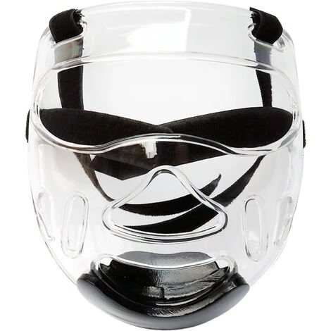 HAPPYSHOPPING Casque De Boxe Guard Clear Face Guard Casque De Protection Amovible Et Resistant Aux Chocs, Modele: Transparent Et Noir 3 HAPPYSHOPPING Casque De Boxe Guard Clear Face Guard Casque De Protection Amovible Et Resistant Aux Chocs, Modele: Transparent Et Noir