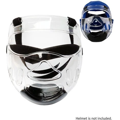 HAPPYSHOPPING Casque De Boxe Guard Clear Face Guard Casque De Protection Amovible Et Resistant Aux Chocs, Modele: Transparent Et Noir 4 HAPPYSHOPPING Casque De Boxe Guard Clear Face Guard Casque De Protection Amovible Et Resistant Aux Chocs, Modele: Transparent Et Noir – Image 2