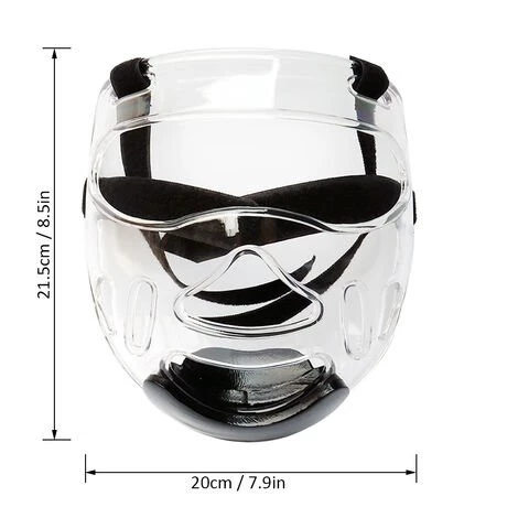 HAPPYSHOPPING Casque De Boxe Guard Clear Face Guard Casque De Protection Amovible Et Resistant Aux Chocs, Modele: Transparent Et Noir 7 HAPPYSHOPPING Casque De Boxe Guard Clear Face Guard Casque De Protection Amovible Et Resistant Aux Chocs, Modele: Transparent Et Noir – Image 5