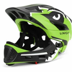 Lixada Casque Integral Detachable Pour Enfants Casque De Securite Sport Pour Cyclisme Skate Roller, Vert