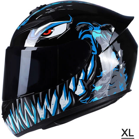 HAPPYSHOPPING Casque De Moto Integral Rapid Street Casque Unisexe Adulte Cool Rider Equipment Four Seasons New Street Touring Casque De Moto, Modele: Bleu Style C Taille XL 4 HAPPYSHOPPING Casque De Moto Integral Rapid Street Casque Unisexe Adulte Cool Rider Equipment Four Seasons New Street Touring Casque De Moto, Modele: Bleu Style C Taille XL – Image 2