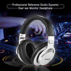 Takstar Pro 82 Studio Professional Studio Dynamic Monitor Headsque Head-Oread Pour Une Surveillance De L'Enregistrement Musique Appreciation Jouer Avec Un Boitier En Alliage D'Aluminium, Argent -Protection auditive et tête Soldes 2022 43223449 2