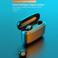 ASUPERMALL Mr-G5S Bt Ecouteurs Vrais Ecouteurs Sans Fil Touch Casque De Controle Touch Avec Mic Dispositif De Sortie Usb Banque D'Alimentation, Blanc -Protection auditive et tête Soldes 2022 43726424 3