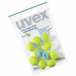 Uvex X-CAP X-FOLD 2125351 Capsule De Rechange Pour Casque De Protection Auditive 5 Paire(s) - Bleu Ciel, Citron Vert