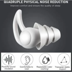 PERLE RARE Bouchons D'oreilles Soft Sleep Bouchons D'oreilles Réutilisables En Silicone Antibruit Bouchons D'oreilles Antibruit à Trois Couches 10 PERLE RARE Bouchons D'oreilles Soft Sleep Bouchons D'oreilles Réutilisables En Silicone Antibruit Bouchons D'oreilles Antibruit à Trois Couches -Protection auditive et tête Soldes 2022 44489286 4