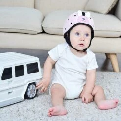 ELLE Casque Bébé Anti Choc Casque De Protection Sécurité Bébé - Réglable Protection De La Tête Contre Les Chocs Casque Pour Enfant Sécurité Chapeau Anti-collision (Rose) -Protection auditive et tête Soldes 2022 44506985 3