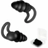 TINOR Bouchons D'Oreille Pour Dormir,Bouchon D'oreille Anti Bruit En Silicone,Bouchon Doux D'oreille Imperméables ,Protection Auditive Bouchons D'Oreille,pour Ronfler,Voyager,Étudier(Noire) -Protection auditive et tête Soldes 2022 45809885 1