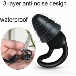 TINOR Bouchons D'Oreille Pour Dormir,Bouchon D'oreille Anti Bruit En Silicone,Bouchon Doux D'oreille Imperméables ,Protection Auditive Bouchons D'Oreille,pour Ronfler,Voyager,Étudier(Noire) -Protection auditive et tête Soldes 2022 45809885 3