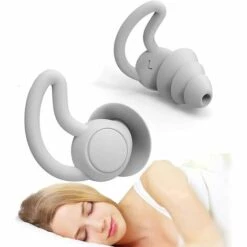 TINOR Bouchons D'Oreille Pour Dormir,Bouchon D'oreille Anti Bruit En Silicone,Bouchon Doux D'oreille Imperméables ,Protection Auditive Bouchons D'Oreille,pour Ronfler,Voyager, Étudier (Blanche) -Protection auditive et tête Soldes 2022 45810046 5