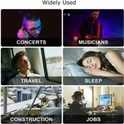 TINOR Bouchons D'oreilles Pour Dormir - Bouchons D'oreilles Antibruit - Bouchons D'oreilles En Silicone Super Doux Avec 6 Paires D'embouts -Protection auditive et tête Soldes 2022 45810062 4