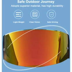 ASUPERMALL Moto Haute Transparence Casques Lentille Mode Pare-Brise Resistant Aux Uv Housse De Protection Remplacement Pour Ff320 328 353 800, Bleu Transparent - Transparent Blue -Protection auditive et tête Soldes 2022 46314181 5