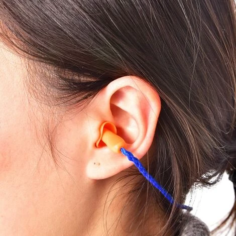 ELLE 20 Paires Bouchons D'oreille Avec Cordon Réutilisables Bouchons D'oreille En Silicone Du Sommeil Bouchons D'oreille Suppression Du Bruit De Bouchons Pour La Protection Auditive (Bleu) 5 ELLE 20 Paires Bouchons D'oreille Avec Cordon Réutilisables Bouchons D'oreille En Silicone Du Sommeil Bouchons D'oreille Suppression Du Bruit De Bouchons Pour La Protection Auditive (Bleu) – Image 3