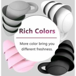 ELLE Les Bouchons D'oreilles En Silicone Antibruit Du Sommeil Sont Doux Et Réutilisables. Bouchons D'oreilles Pour Le Sommeil. Structure En Parapluie. Bouchons D'oreilles à Trois Couches. Natation Et Ronflement (blanc) -Protection auditive et tête Soldes 2022 46567147 5