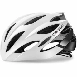 CAIRBULL Casque De Vélo De Route Léger, Respirant Et Confortable, Casque De Sécurité, Taille M Blanc Et Noir (54-58CM) - Taille M Blanc Et Noir (54-58CM)