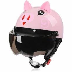 TANABATA Vélo Enfant Casque. Pour Vélos Les Planches à Roulettes Le Patinage à Roulettes Équipé D'une Écharpe Chaude Et D'un Pare-Soleil De Protection Du Visage