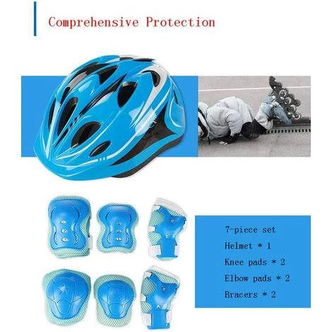 TANABATA Casque De Vélo Pour Enfants Équipement De Protection Set âge 3-13 Ans Knee Pads Coudières Poignet Cyclisme Roller Garçons Filles Et Casques De Planche à Roulettes Réglable Pour Scooter.3.M 7 TANABATA Casque De Vélo Pour Enfants Équipement De Protection Set âge 3-13 Ans Knee Pads Coudières Poignet Cyclisme Roller Garçons Filles Et Casques De Planche à Roulettes Réglable Pour Scooter.3.M – Image 5