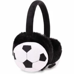 TANABATA Cache- Oreilles Enfant Garçon Cache- Oreilles Chaud Hiver En Peluche Cache-oreile En Motif De Football Cache- Oreilles Epais Anti Froid Pour Vélo Ski