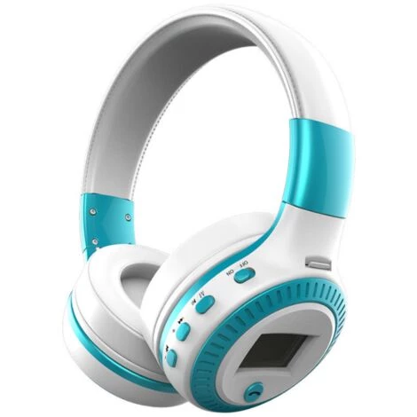Casque Bluetooth Sans Fil Monté Sur La Tête, Casque De Jeu Pour Téléphone Portable Pour Ordinateur à Carte(Blanc Et Bleu),HANBING 3 Casque Bluetooth Sans Fil Monté Sur La Tête, Casque De Jeu Pour Téléphone Portable Pour Ordinateur à Carte(Blanc Et Bleu),HANBING