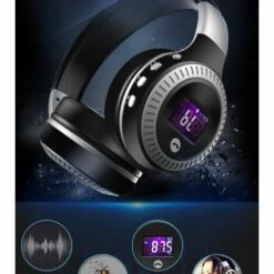 Casque Bluetooth Sans Fil Monté Sur La Tête, Casque De Jeu Pour Téléphone Portable Pour Ordinateur à Carte(Blanc Et Bleu),HANBING 8 Casque Bluetooth Sans Fil Monté Sur La Tête, Casque De Jeu Pour Téléphone Portable Pour Ordinateur à Carte(Blanc Et Bleu),HANBING -Protection auditive et tête Soldes 2022 47675960 3