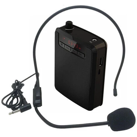 ASUPERMALL Amplificateur Vocal Portable Amplificateur De Vioce Rechargeable Avec Casque De Microphone Cable Et Ceinture Pour L'Enseignement De La Formation De Chant, Noir 4 ASUPERMALL Amplificateur Vocal Portable Amplificateur De Vioce Rechargeable Avec Casque De Microphone Cable Et Ceinture Pour L'Enseignement De La Formation De Chant, Noir – Image 2