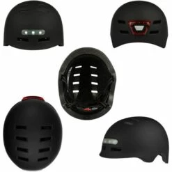 TINOR Casque De Vélo Avec Lumière LED Casque Trottinette Electrique Noir (54-57cm) 11 TINOR Casque De Vélo Avec Lumière LED Casque Trottinette Electrique Noir (54-57cm) -Protection auditive et tête Soldes 2022 48409444 5