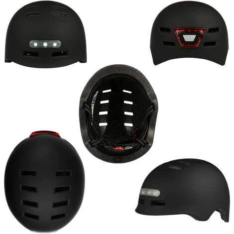 TINOR Casque De Vélo Avec Lumière LED Casque Trottinette Electrique Noir (54-57cm) 7 TINOR Casque De Vélo Avec Lumière LED Casque Trottinette Electrique Noir (54-57cm) – Image 5