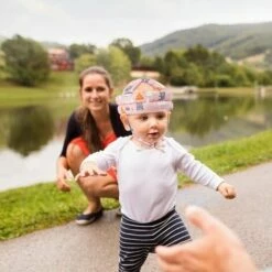 DEVENIRRICHE Protecteur De Tête De Bébé, Casque De Protection Pour Bébé, 1 Pièce Bébé Casque De Sécurité, Fabriqué En Coton Doux Pour La Peau, Réglable, Pour Les Enfants De 6 Mois à 5 Ans -Protection auditive et tête Soldes 2022 48883104 4