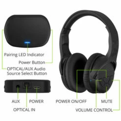 LINKFOR Casque Sans Fil émetteur RF2.4G Audio Hi-Fi TV Stéréo 30 M Sans Retard Audio -Protection auditive et tête Soldes 2022 49816972 3