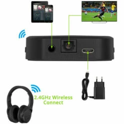 LINKFOR Casque Sans Fil émetteur RF2.4G Audio Hi-Fi TV Stéréo 30 M Sans Retard Audio -Protection auditive et tête Soldes 2022 49816972 5