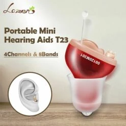 M-E Mini CIC Prothèses Auditives Invisibles T23 CIC Digital - 4 Canaux, 8 Bandes, Amplificateur De Son Intelligent Pour Personnes Âgées -Protection auditive et tête Soldes 2022 50818112 2