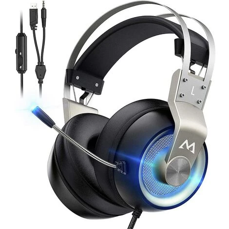 Mipow EG3 Pro Gaming Micro-casque Supra-auriculaire Filaire 7.1 Surround Noir Suppression Du Bruit Du Microphone Mise E 3 Mipow EG3 Pro Gaming Micro-casque Supra-auriculaire Filaire 7.1 Surround Noir Suppression Du Bruit Du Microphone Mise E