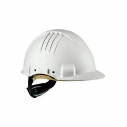 3M - 3M Casque De Sécurité G3501 Blanc Pour Fortes Températures - Non Ventilé - Harnais à Crémaillère Et Basane Cuir