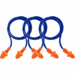 VERSAILLESFR 20 Paires Bouchons D'oreilles En Cordon Bouchons D'oreilles En Silicone Réutilisables Avec Corde Bouchon D'oreille Anti-Bruit Pour Sommeil Protection Auditive, Bleu, Versailles