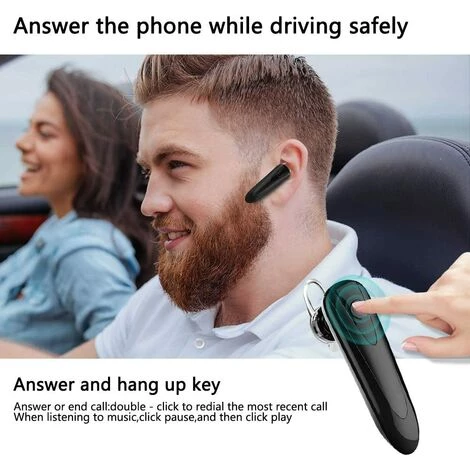 ZHUOXUAN Oreillette Bluetooth V5.0 Sans Fil Appel 24 Heures Sur 24 Casque D'entreprise Mains Libres Avec Microphone Antibruit Compatible Avec IPhone Samsung Android Driver Truck Driver 5 ZHUOXUAN Oreillette Bluetooth V5.0 Sans Fil Appel 24 Heures Sur 24 Casque D'entreprise Mains Libres Avec Microphone Antibruit Compatible Avec IPhone Samsung Android Driver Truck Driver – Image 3