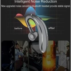 ZHUOXUAN Oreillette Bluetooth Casque Sans Fil 5.0 Écouteurs Mains Libres 20 Heures De Lecture Écouteurs Antibruit Avec Micro Compatible Oreille Gauche Ou Droite Téléphones Portables Android Voiture Camionneur Bureau De Chauffeur (Gris) -Protection auditive et tête Soldes 2022 51453967 5