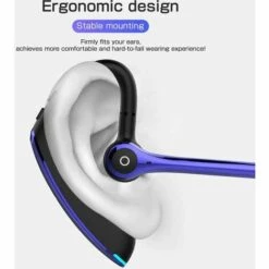 ZHUOXUAN 10 Ones Design Écouteurs Sans Fil, Casque Bluetooth 5.1 Avec Crochet D'oreille Binaural, Casque D'écoute Portable Indolore, Microphone Intégré Pouvant être Tourné à 180 ° (bleu) -Protection auditive et tête Soldes 2022 51454616 5