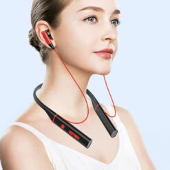ZHUOXUAN Casque Bluetooth, écouteurs Intra-auriculaires Sans Fil, Bluetooth 5.0.25 Heures De Lecture Avec Petit étui De Chargement, Rouge -Protection auditive et tête Soldes 2022 51457751 3
