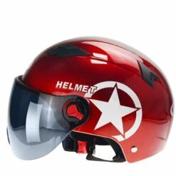 ZHUOXUAN Casque De Vélo Adulte Pour Hommes Et Femmes,Casque Harley Avec Lumière Arrière USB Rechargeable Et Lunettes Magnétiques Pour Hommes Et Femmes -Protection auditive et tête Soldes 2022 51459028 5