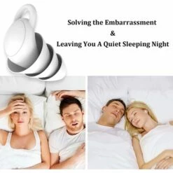KARTOKNER Bouchon D'oreille En Silicone Pour La Suppression Du Bruit De Sommeil, Boule Quies Pour Le Sommeil Réutilisable Souple, Structure Parapluie à Trois Couches Boules Quies Nager Ronfler (blanc) -Protection auditive et tête Soldes 2022 51463109 2