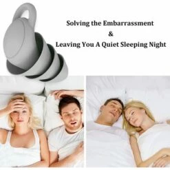 KARTOKNER 3 Paires Bouchon D'oreille En Silicone Pour La Suppression Du Bruit De Sommeil, Boule Quies Pour Le Sommeil Réutilisable Souple, Structure Parapluie à Trois Couches Boules Quies Nager Ronfler (argent) -Protection auditive et tête Soldes 2022 51463115 2