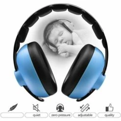 KARTOKNER Casque De Protection Auditive Pour Bébé Et Enfant - Protection Auditive - Casque De Protection Auditive Pour Adultes / Enfants Avec Confort élevé Et Poids Réduit (Bleu) -Protection auditive et tête Soldes 2022 51463129 4