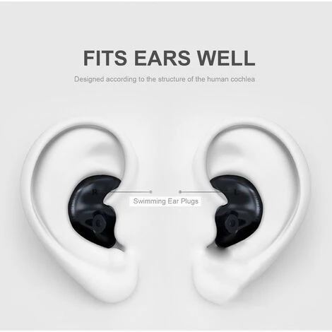 SUPERSELLER Protection Auditive Bouchons D'oreille De Natation Bouchons D'oreille De Natation En Silicone Réutilisables Imperméables Bouchons D'oreille De Natation Pour Adultes Pour La Douche, Le Bain, Le Surf, La Plongée En Apnée, Noir - Noir 7 SUPERSELLER Protection Auditive Bouchons D'oreille De Natation Bouchons D'oreille De Natation En Silicone Réutilisables Imperméables Bouchons D'oreille De Natation Pour Adultes Pour La Douche, Le Bain, Le Surf, La Plongée En Apnée, Noir - Noir – Image 5