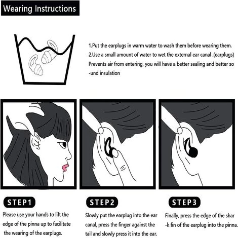 Bouchons D'Oreille Pour Dormir,Bouchon D'oreille Anti Bruit En Silicone,Bouchon Doux D'oreille Imperméables ,Protection Auditive Bouchons D'Oreille,pour Ronfler,Voyager,Étudier(Noire),Starlight 6 Bouchons D'Oreille Pour Dormir,Bouchon D'oreille Anti Bruit En Silicone,Bouchon Doux D'oreille Imperméables ,Protection Auditive Bouchons D'Oreille,pour Ronfler,Voyager,Étudier(Noire),Starlight – Image 4